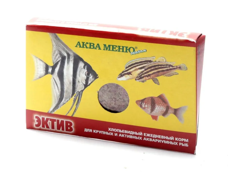 Аква Меню Корм Эктив хлопья с рыбной мукой