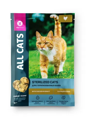 All Cats Пауч с тефтельками и курицей для стерилизованных кошек