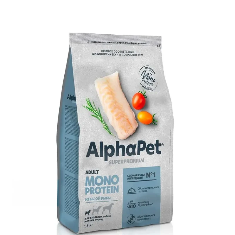 AlphaPet Adult Monoprotein с белой рыбой