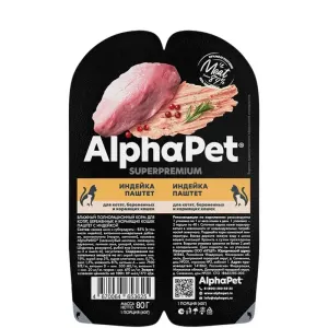 AlphaPet паштет с индейкой для котят и кормящих кошек