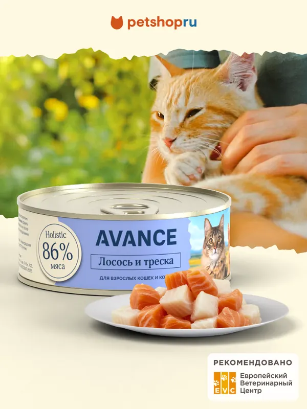 Avance Salmon&Cod для котят с лососем и треской