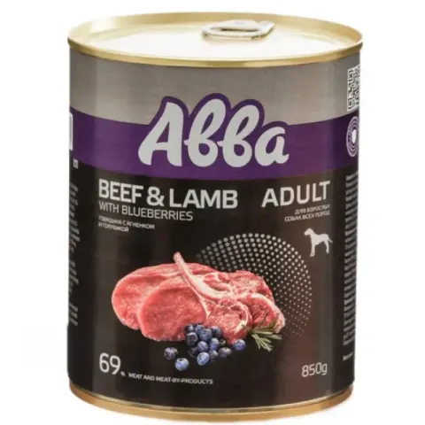 АВВА Adult с говядиной, ягнёнком и голубикой