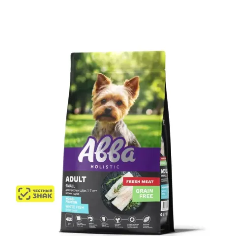 АВВА Holistic Fresh Meat с белой рыбой для мелких пород