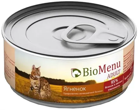 BioMenu Adult Cat паштет с ягнёнком