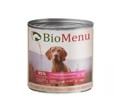 BioMenu Adult с говядиной и ягнёнком для собак