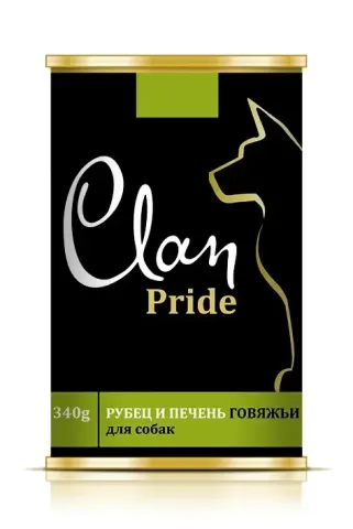 Clan Pride с рубцом и печенью говяжьей для собак