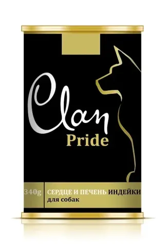 Clan Pride с сердцем и печенью индейки для собак