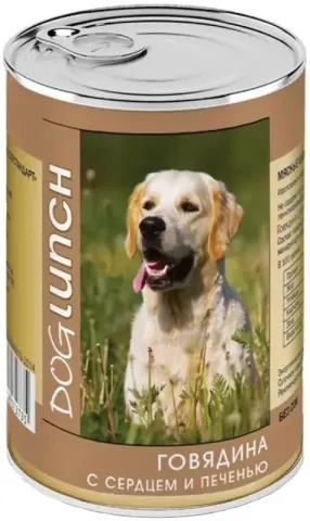 Dog Lunch с говядиной, сердцем и печенью в желе