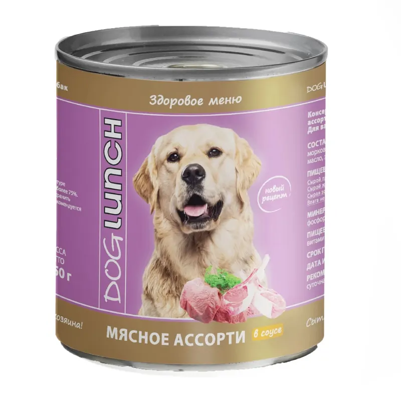 Dog Lunch Здоровое меню мясное ассорти в соусе