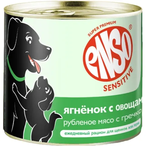 Enso Sensitive для щенков с ягнёнком и гречкой