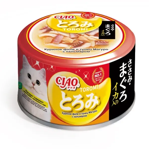 Inaba Chiao Toromi с курицей, тунцом и кальмаром