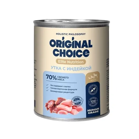 Original Choice Elite Nutrition Adult с уткой и индейкой