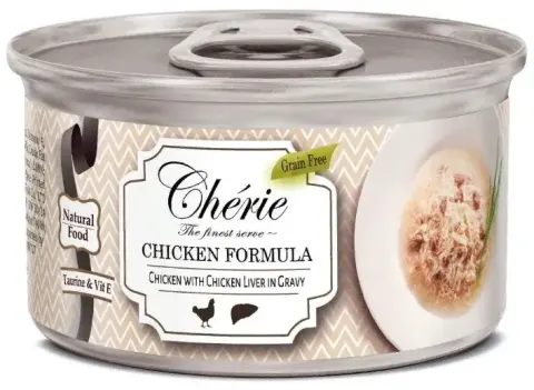 Pettric Cherie с куриной печенью в соусе для кошек