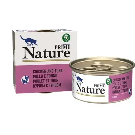 Prime Nature для кошек с курицей и тунцом в бульоне