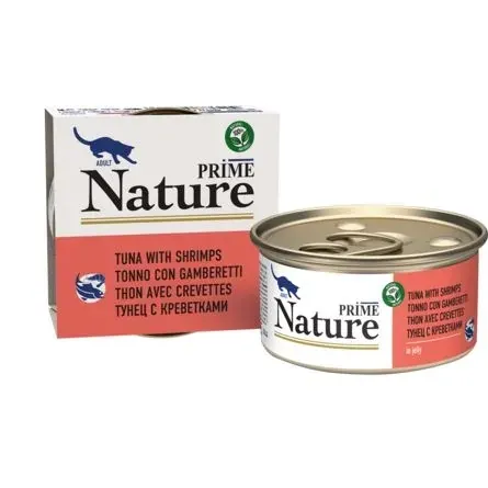 Prime Nature кусочки в желе с тунцом и креветками
