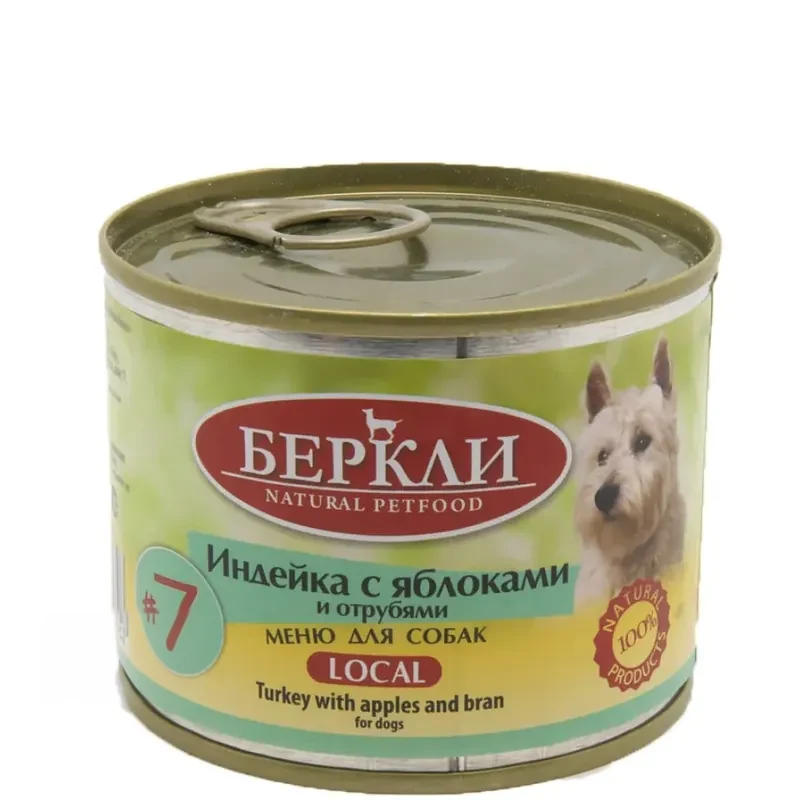 Berkley влажный корм с индейкой, яблоками и отрубями
