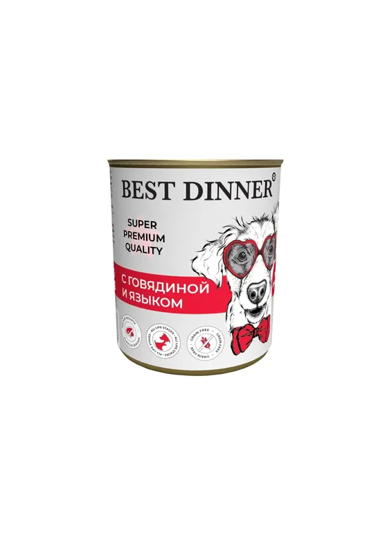 Best Dinner Super Premium с говядиной и языком