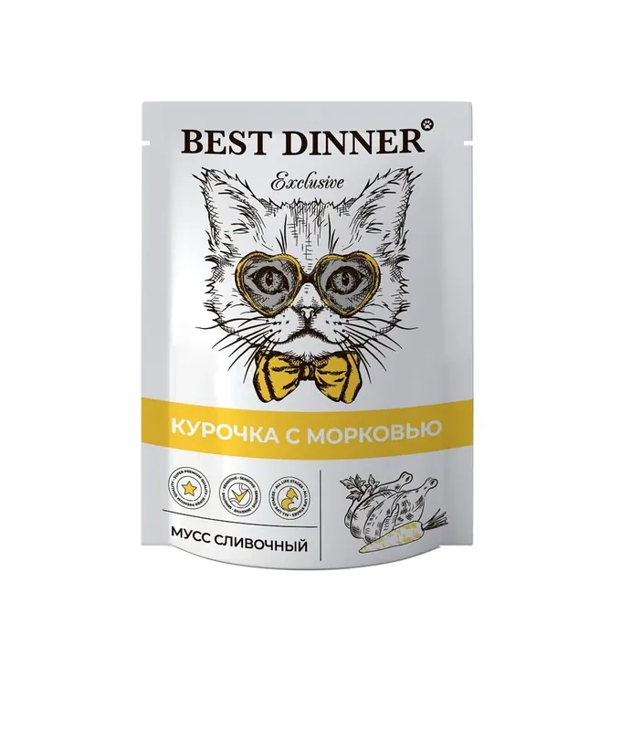 Best Dinner Мусс сливочный, курочка с морковью