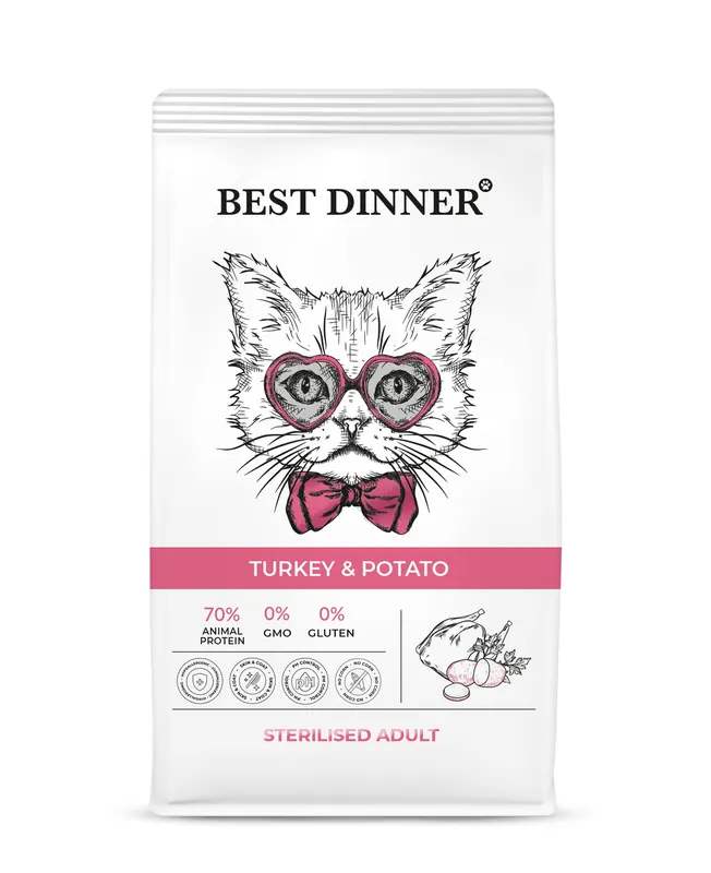Best Dinner Sterilized с индейкой и картофелем