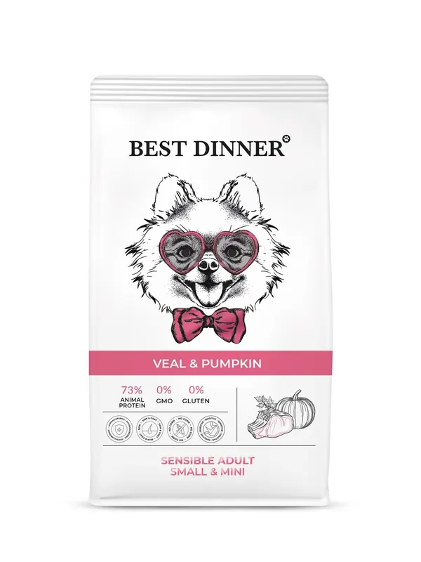 Best Dinner Adult Mini с телятиной и тыквой