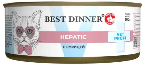 Best Dinner Hepatic влажный корм для поддержания печени
