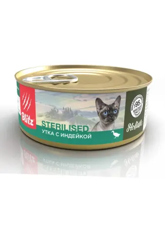 Blitz Holistic Sterilised паштет с уткой и индейкой