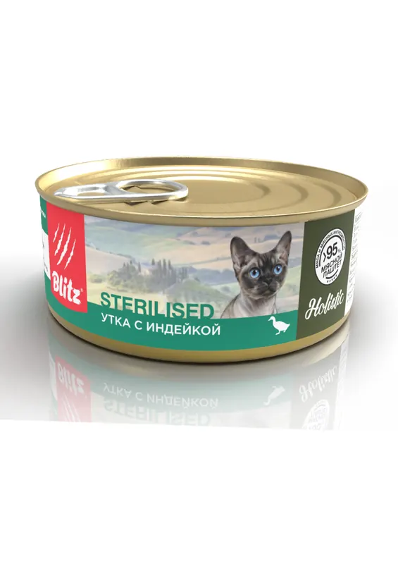 Blitz Holistic Sterilised паштет с уткой и индейкой