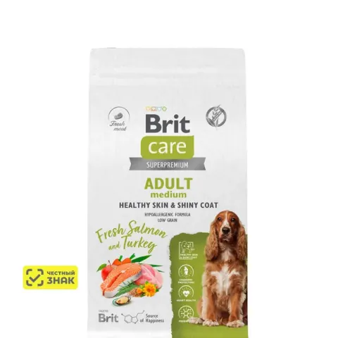 Brit Care Adult для средних пород с лососем и индейкой