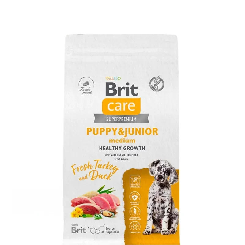 Brit Care Puppy and Junior с индейкой и уткой