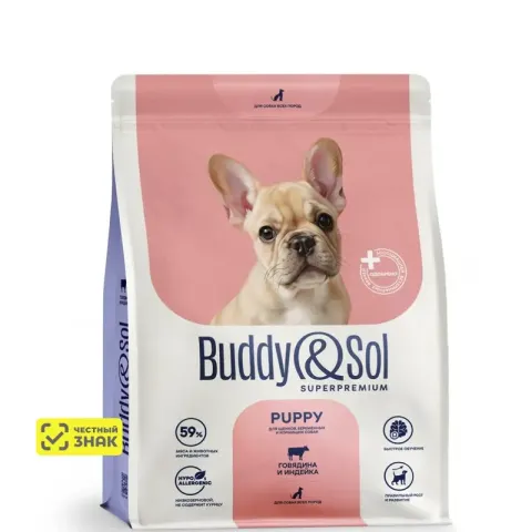 Buddy&Sol Superpremium для щенков с говядиной и индейкой