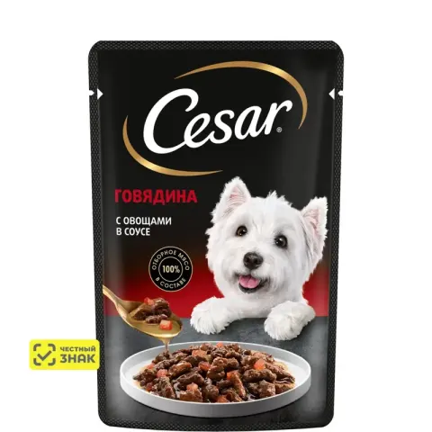 Cesar влажный корм с говядиной и овощами