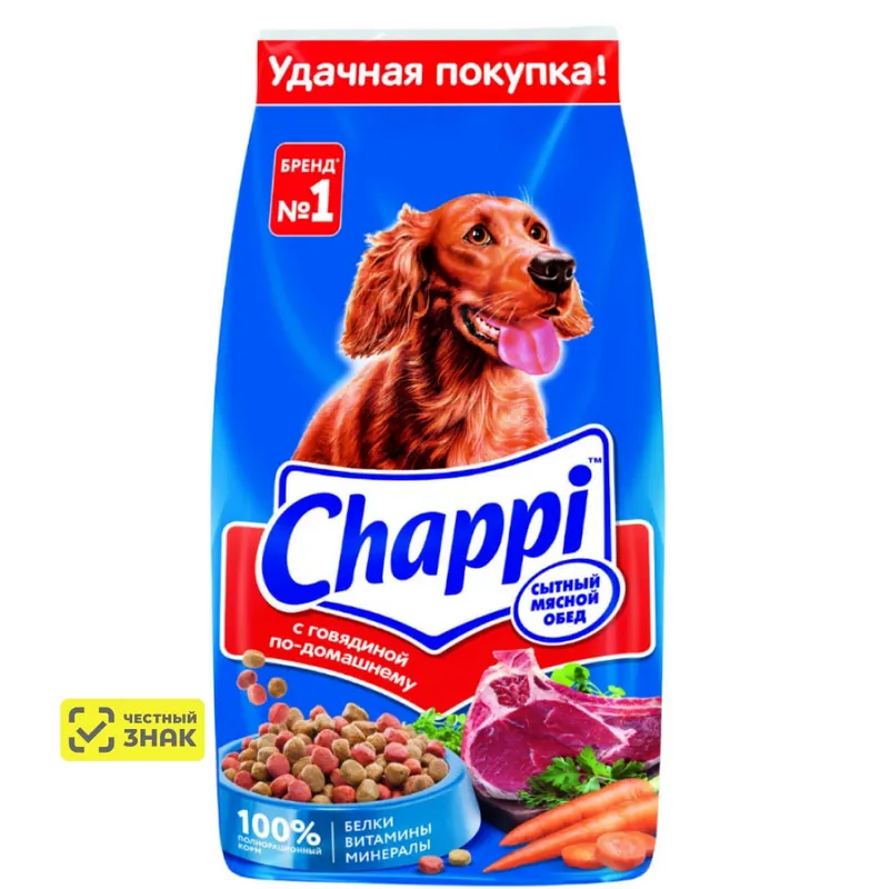 Chappi сухой корм с говядиной по-домашнему