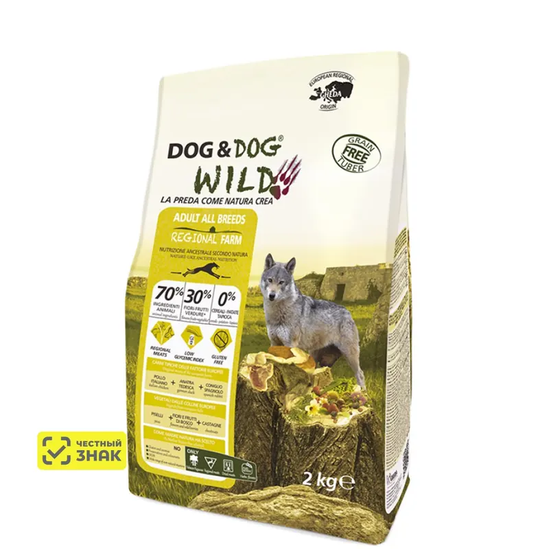 Dog & Dog Wild Regional Farm с курицей, уткой и кроликом