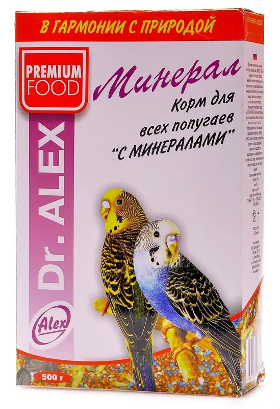DR.Alex «Минерал» для волнистых попугаев