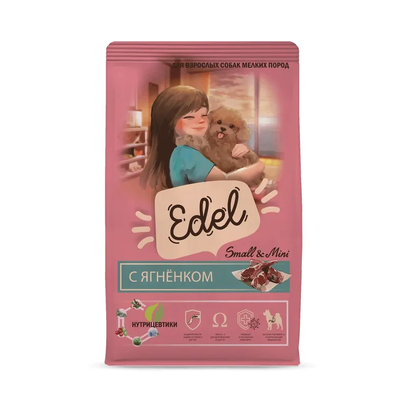 Edel Adult Mini Lamb с ягнёнком для мелких пород