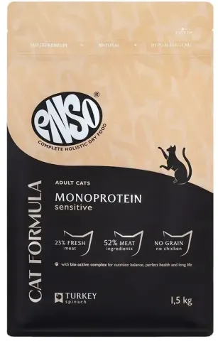 ENSO Cat Monoprotein индейка и шпинат для чувствительного пищеварения