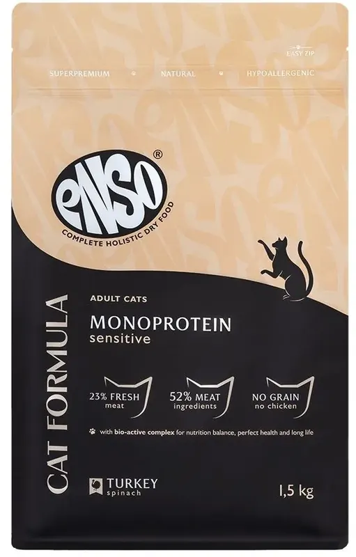 ENSO Cat Monoprotein индейка и шпинат для чувствительного пищеварения