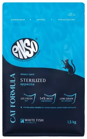 ENSO Cat formula Sterilized с белой рыбой и клюквой