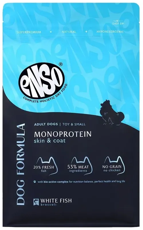 ENSO Dog Monoprotein белая рыба и брокколи для мелких пород