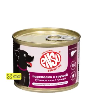ENSO с перепелкой, грушей и гречкой для взрослых собак