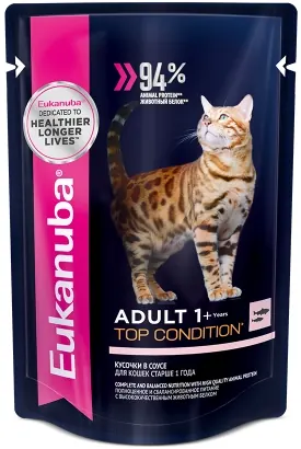 Eukanuba Adult Top Condition с лососем в соусе