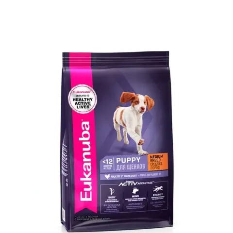 Eukanuba Puppy Medium Breed с курицей