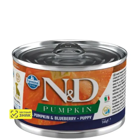 Farmina N&D Pumpkin влажный для щенков с ягнёнком и тыквой