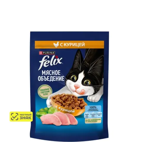 Felix Мясное объедение с курицей для взрослых кошек