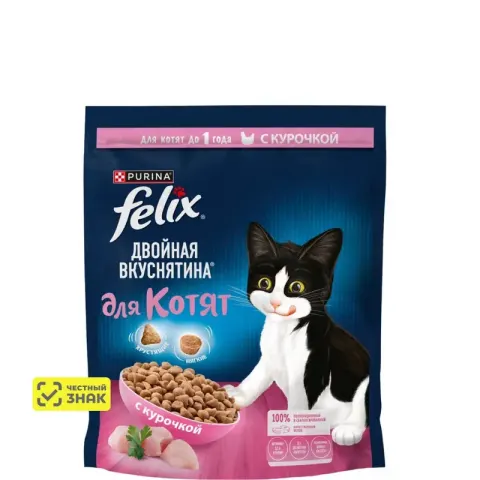 Felix Двойная вкуснятина с курочкой для котят