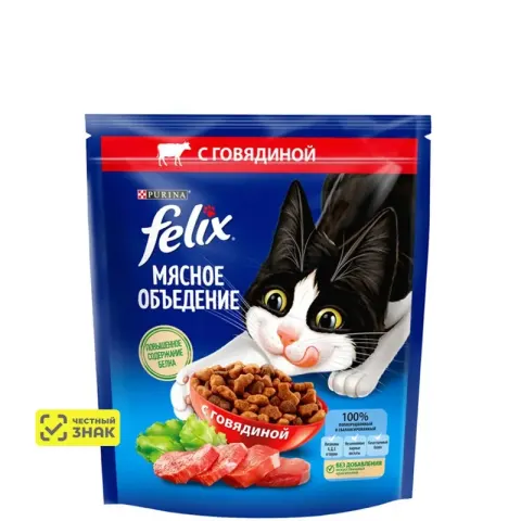 Felix Мясное объедение с говядиной для взрослых кошек