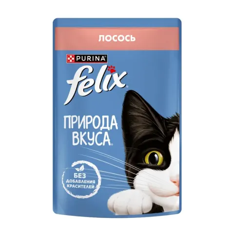 Felix Природа вкуса влажный с лососем для взрослых кошек
