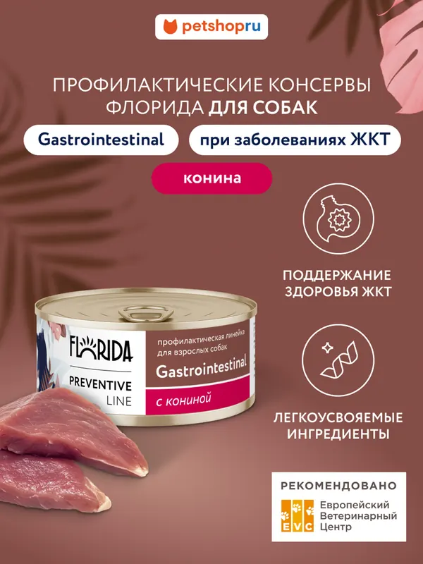Florida Gastrointestinal влажный с конской составляющей