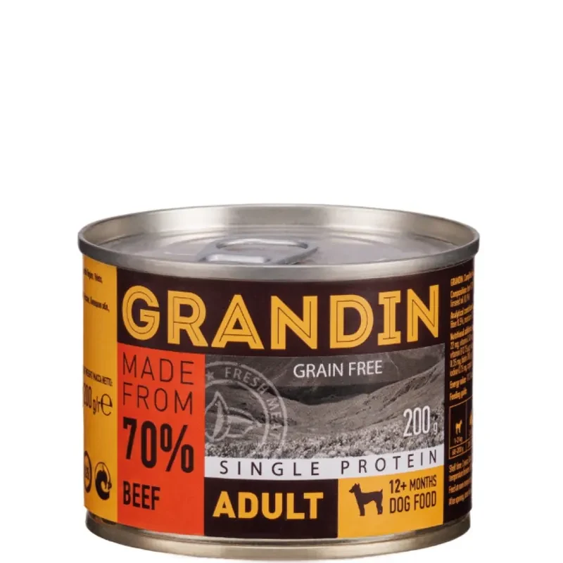 Grandin Adult консервы с ягнёнком и льняным маслом