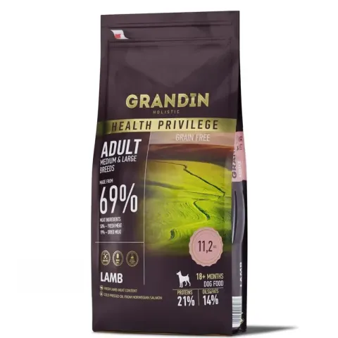 Grandin Holistic беззерновой с ягнёнком для собак